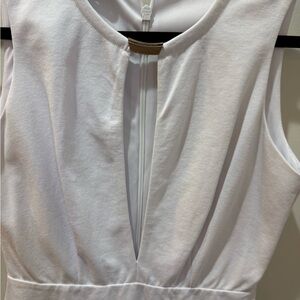 Bebe Elegant White Sleeveless Dress